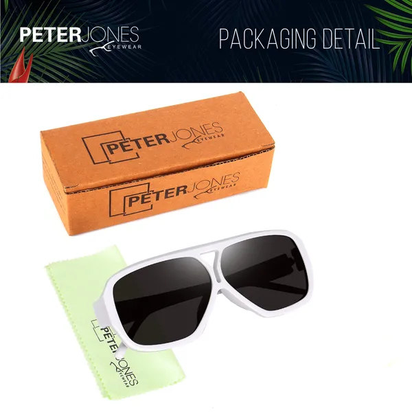 White_Large_Oversized_Aviator_UV/UB_Protected_Unisex_Sunglasses_(ZN3847W)