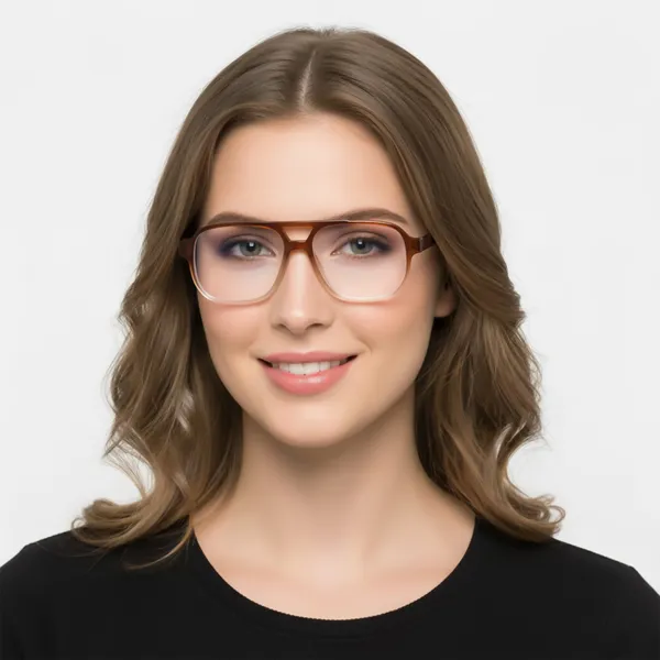 Peter_Jones_Eyewear_Brown_Square_Unisex_Medium_Sleek_Optical_Frame_with_Anti_Glare_Lenses_(AG218BR)