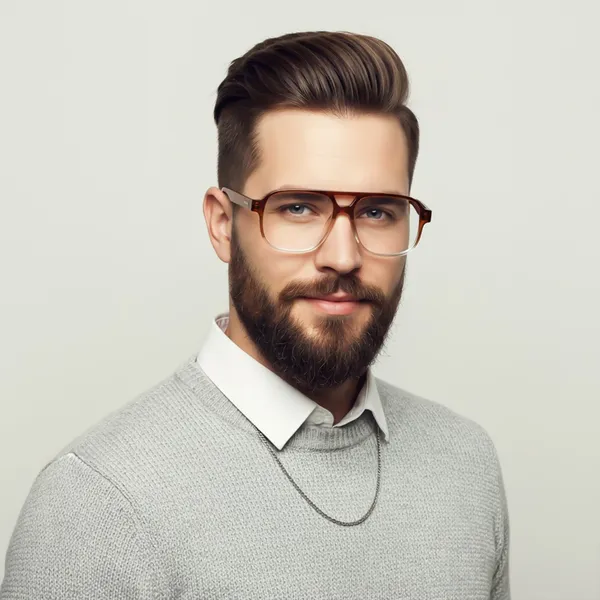 Peter_Jones_Eyewear_Brown_Square_Unisex_Medium_Sleek_Optical_Frame_with_Anti_Glare_Lenses_(AG218BR)