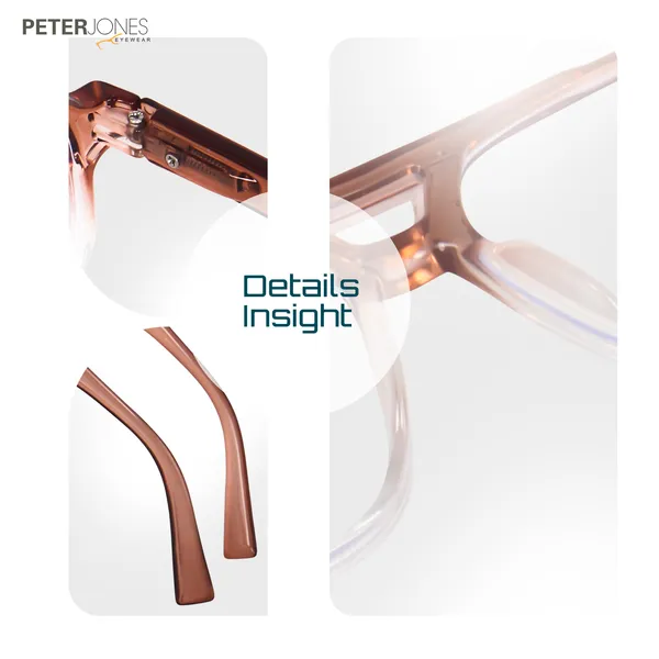 Peter_Jones_Eyewear_Brown_Square_Unisex_Medium_Sleek_Optical_Frame_with_Anti_Glare_Lenses_(AG218BR)