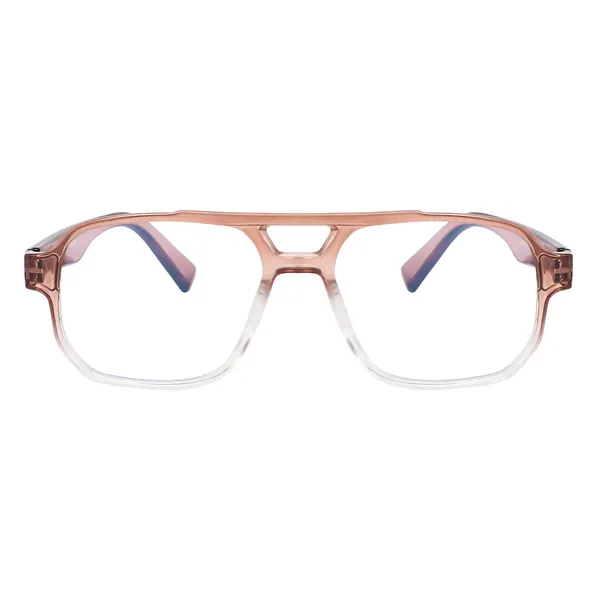 Peter_Jones_Eyewear_Brown_Square_Unisex_Medium_Sleek_Optical_Frame_with_Anti_Glare_Lenses_(AG218BR)