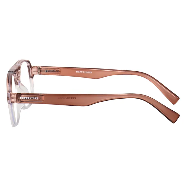 Peter_Jones_Eyewear_Brown_Square_Unisex_Medium_Sleek_Optical_Frame_with_Anti_Glare_Lenses_(AG218BR)