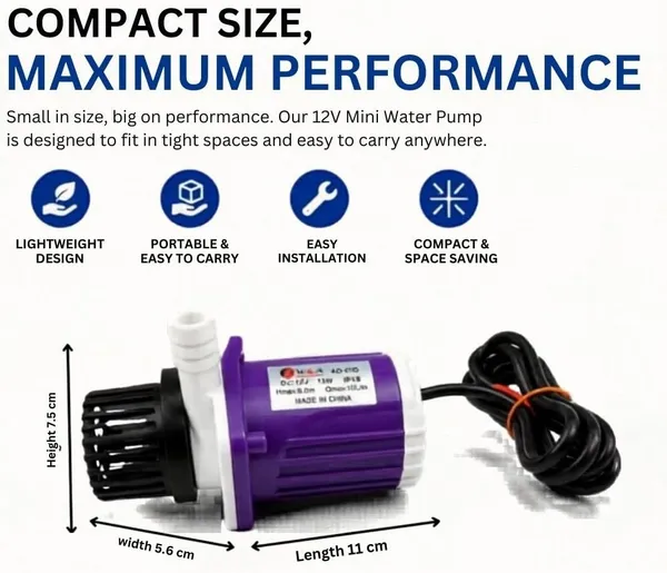 12V_DC_Solar_Water_Pump_15W_Submersible_Mini_Pump_Motor_High_Pressure_Speed_for_Fountain_Water_Aquarium_Cooling_System_Dispenser_and_Home_Use