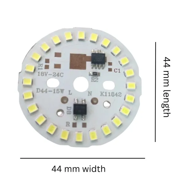 15_Watt_Alpha_DOB_LED_Module_Pack_of_10_Super_Bright_Cool_White_MCPCB_Driverless_LED_Board_24_SMD_Direct_On_Board_Raw_Material_for_LED_Bulb_Repair_and_DIY_Projects