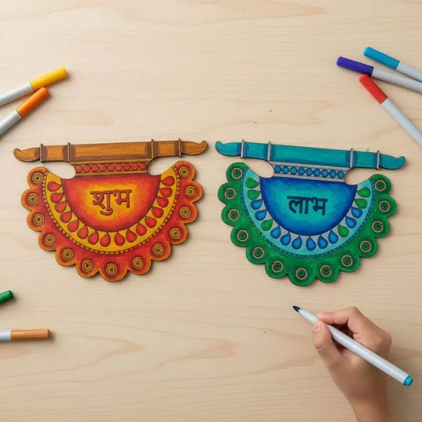 1_Pair_Shubh_Labh_Design_MDF_Wall_Art_Pre-Marked_Engraved_Cutout_Boards_for_DIY_Mandala_Painting,_Craft_Projects_&_Home_Temple_Décor_with_Sketch_Colors