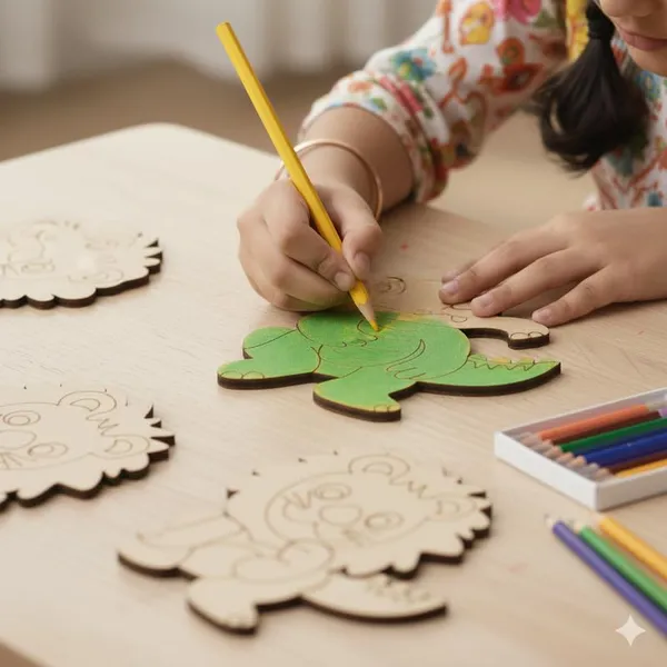 1_Pc_MDF_Wooden_Crocodile_Animals_Cutouts_for_Kids_Crafts_Pre-Marked_DIY_Painting_Kit_for_Art_Projects_Home_Décor_&_School_Activities_with_Sketch_Colour