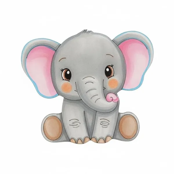 1_Pc_MDF_Wooden_Elephant_Animals_Cutouts_for_Kids_Crafts_Pre-Marked_DIY_Painting_Kit_for_Art_Projects_Home_Décor_&_School_Activities_with_Sketch_Colour