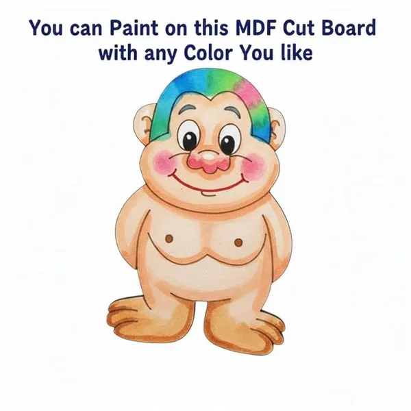 1_Pc_MDF_Wooden_Gorilla_Animals_Cutouts_for_Kids_Crafts_Pre-Marked_DIY_Painting_Kit_for_Art_Projects_Home_Décor_&_School_Activities_with_Sketch_Colour