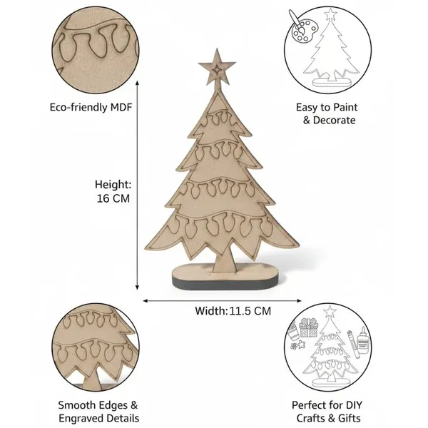 1_Pc_Wooden_Christmas_Tree_Craft_Model_DIY_MDF_Art_&_Craft_STEM_Kit_for_Kids_Reusable_Christmas_Decoration_Paintable_Ornament_for_Home,_Office,_School_Projects_&_Festive_Décor