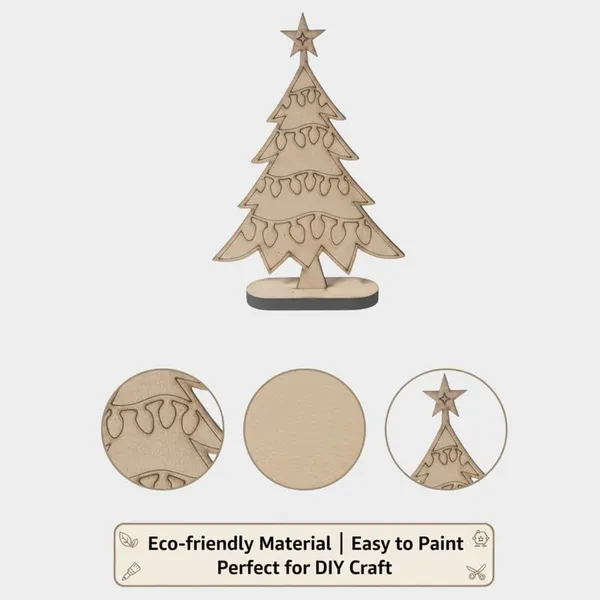 1_Pc_Wooden_Christmas_Tree_Craft_Model_DIY_MDF_Art_&_Craft_STEM_Kit_for_Kids_Reusable_Christmas_Decoration_Paintable_Ornament_for_Home,_Office,_School_Projects_&_Festive_Décor