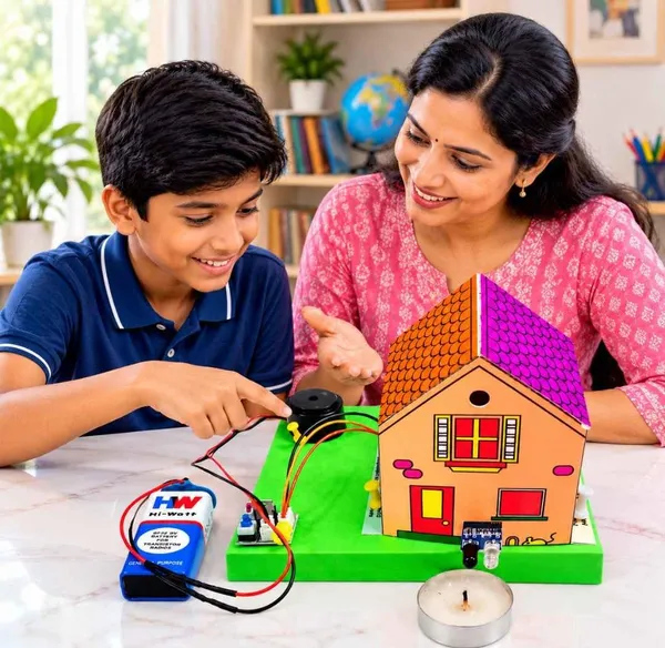 2_in_1_DIY_Fire_and_Intruder_Alarm_Paper_House_Working_Model,_Physics_Science_Project_Kit_for_School_Kids_and_Students,_STEM_Experiment_for_Class_12_Science_Exhibition