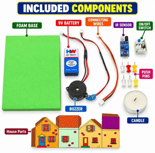 2_in_1_DIY_Fire_and_Intruder_Alarm_Paper_House_Working_Model,_Physics_Science_Project_Kit_for_School_Kids_and_Students,_STEM_Experiment_for_Class_12_Science_Exhibition
