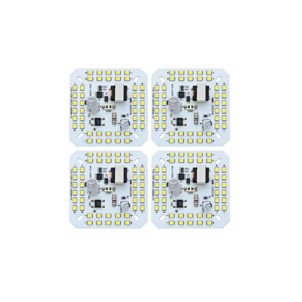 4_pcs_50_Watt_LED_DOB_Module_with_44_SMD_LEDs_High_Brightness_Driver_on_Board_MCPCB_220V_AC_LED_Light_Circuit_Board_for_T_Bulb_Repair_Replacement_Manufacturing_and_DIY_Lighting_Projects