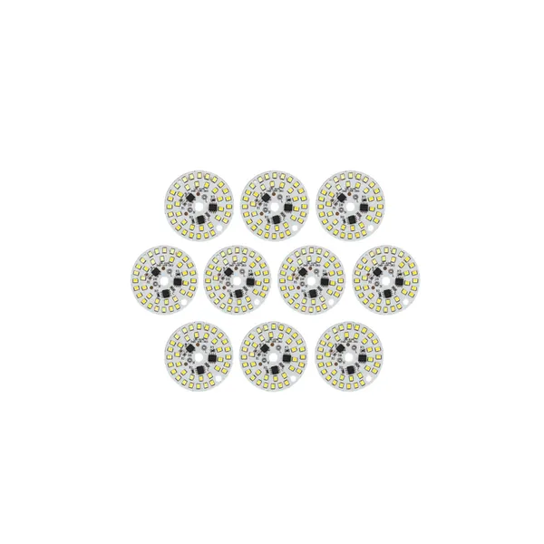18_W_DOB_LED_PCB_Plate_(pack_of_10),_36_SMD_High-Power_Direct_on_Board_LED_Bulb_Raw_Material,_Cool_White_Round_MCPCB_Driverless_Light_Board_Repair_Kit_for_LED_Bulbs