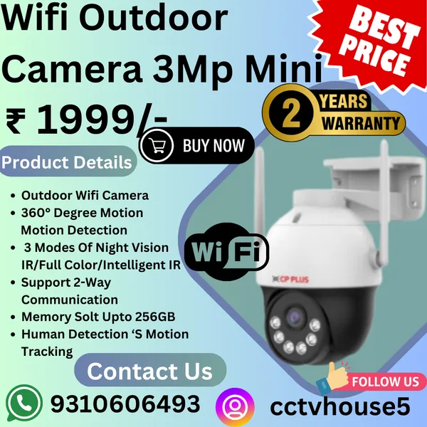 3_MP_WIFI_Outdoor_Camera_|_2_Way_Communication_|_3_Modes_Of_Night_Vision_|_Memory_Slot_Upto__256_GB_|_360°__Motion