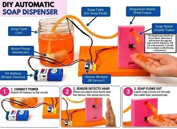 4_in_1_DIY_Automatic_Dispenser_Water,_Soap,_Fire_and_Fire_Alarm_Paper_House_Working_Model_Physics_Science_Project_Kit_for_School_Kids_and_Students_STEM_Experiment_Science_Exhibition_Class_12