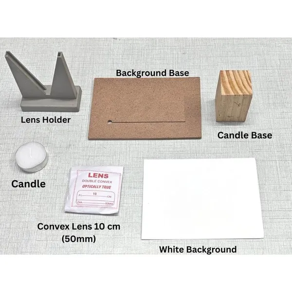 50mm_Focal_Length_-10_cm_Convex_Lens_Candle_Experiment_Physics_Practical_Project_Kit_for_Class_10_and_12_School_Students
