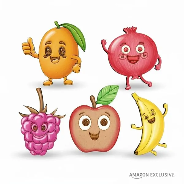 5_Pc_MDF_Wooden_Animals_Cutouts_for_Kids_Crafts_Apple,_Banana,_Mango,_Pomegranate,_Berryetc._DIY_Painting_Kit_for_Art_Projects_Home_Décor_&_School_Activities_with_Sketch_Color