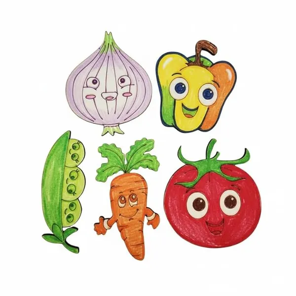 5_Pc_MDF_Wooden_Vegetables_Cutouts_for_Kids_Crafts_Onion,_Bell_Pepper,_Peas,_Carrot,_Tomato_etc._DIY_Painting_Kit_for_Art_Projects_Home_Décor_&_School_Activities_with_Sketch_Color
