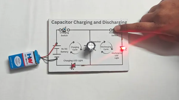 Charging_and_Discharging_of_Capacitor_Experiment_Investigatory_Science_Project_Working_Model_for_Class_12_School_Students.