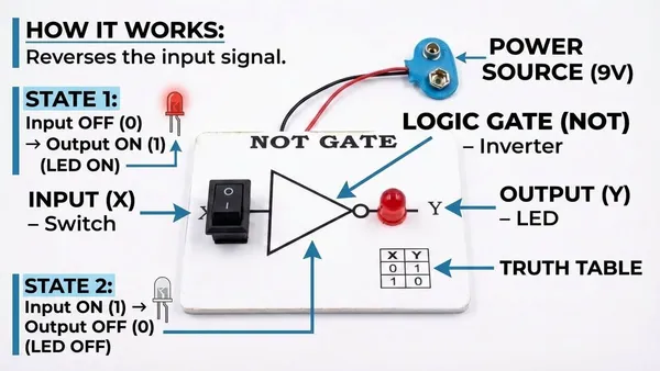 Combo_Logic_NOT,_and_&_OR_Gate_Experiment_Working_Model_for_School_Science_Project_Digital_Electronics_STEM_Learning_Kit_with_Truth_Table_Class_12_Students
