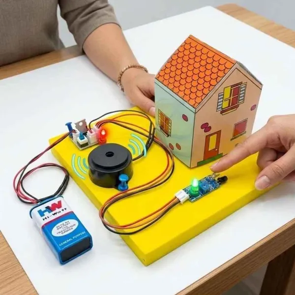 DIY_3-in-1_Fire_Alarm,_Rain_Alarm_and_Intruder_Detection_Security_System_Science_Project_Working_Model_Kit_for_Students_STEM_Educational_Electronics_Experiment_with_Sensors_Buzzer