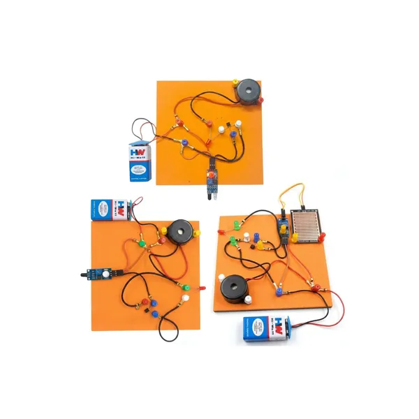DIY_3-in-1_Fire_Alarm,_Rain_Alarm_and_Intruder_Detection_Security_System_Science_Project_Working_Model_Kit_for_Students_STEM_Educational_Electronics_Experiment_with_Sensors_Buzzer_and_LED