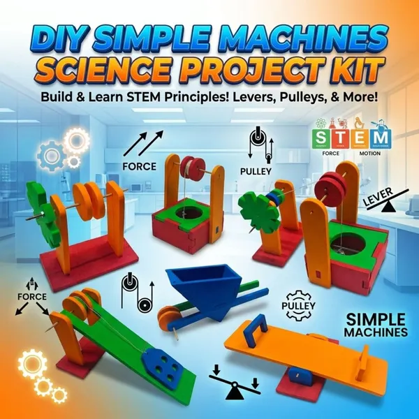 DIY_6-in-1_Simple_Machines_Science_Experiments_Project_Kit_for_Kids_STEM_Educational_Working_Model_with_Wheel_&_Axle,_Pulley,_Inclined_Plane,_Lever_Learning_Toy_for_School_Students