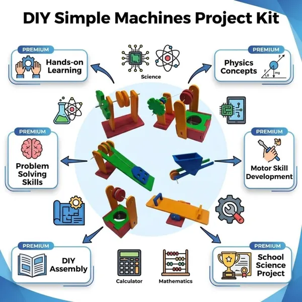 DIY_6-in-1_Simple_Machines_Science_Experiments_Project_Kit_for_Kids_STEM_Educational_Working_Model_with_Wheel_&_Axle,_Pulley,_Inclined_Plane,_Lever_Learning_Toy_for_School_Students