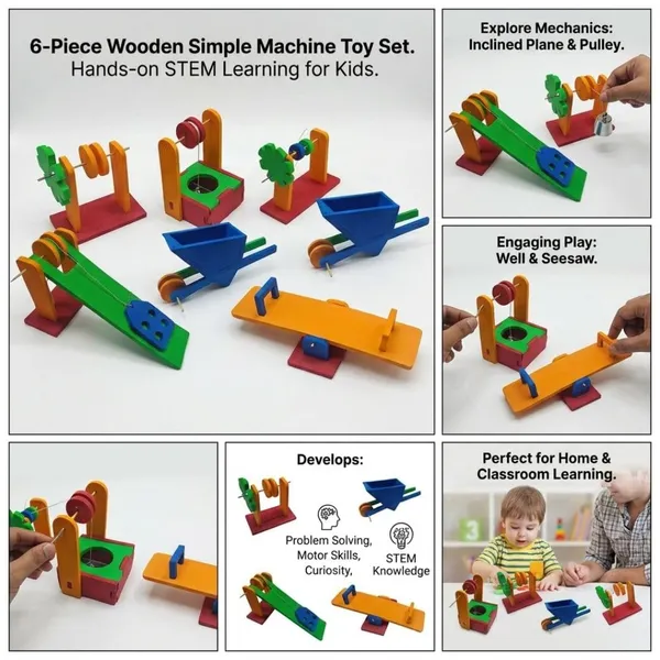 DIY_6-in-1_Simple_Machines_Science_Experiments_Project_Kit_for_Kids_STEM_Educational_Working_Model_with_Wheel_&_Axle,_Pulley,_Inclined_Plane,_Lever_Learning_Toy_for_School_Students