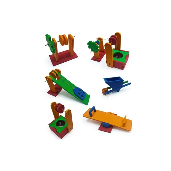 DIY_6-in-1_Simple_Machines_Science_Experiments_Project_Kit_for_Kids_STEM_Educational_Working_Model_with_Wheel_&_Axle,_Pulley,_Inclined_Plane,_Lever_Learning_Toy_for_School_Students