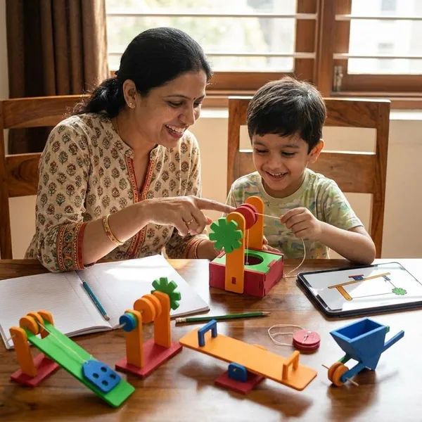 DIY_6-in-1_Simple_Machines_Science_Experiments_Project_Kit_for_Kids_STEM_Educational_Working_Model_with_Wheel_&_Axle,_Pulley,_Inclined_Plane,_Lever_Learning_Toy_for_School_Students