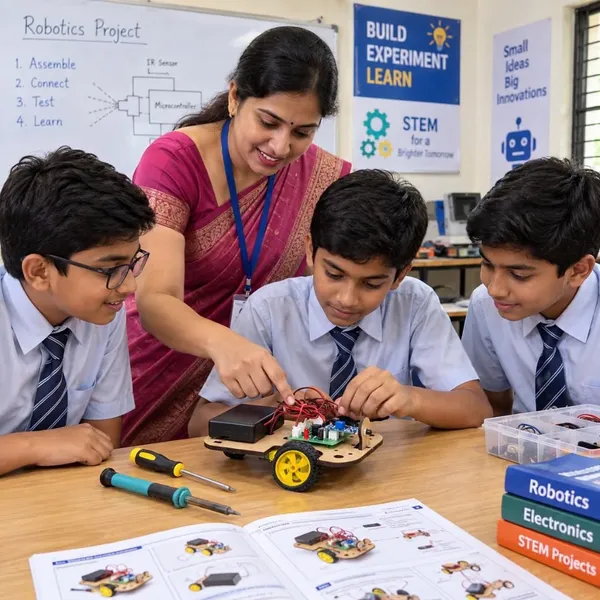 DIY_Back_Off_Buddy_Robot_Runs_Away_from_Hand_IR_Sensor_Based_Smart_Robotic_Car_STEM_Science_Project_Experiment_Working_Model_Robotics_Learning_Educational_Toy_Kit_for_School_Kid_and_Student