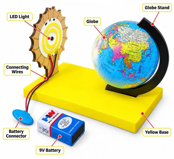 DIY_Day_and_Night_Earth_Rotation_Working_Model_for_School_Science_Project_Educational_STEM_Learning_Geography_and_Astronomy_Project_for_Class_6,7_Students