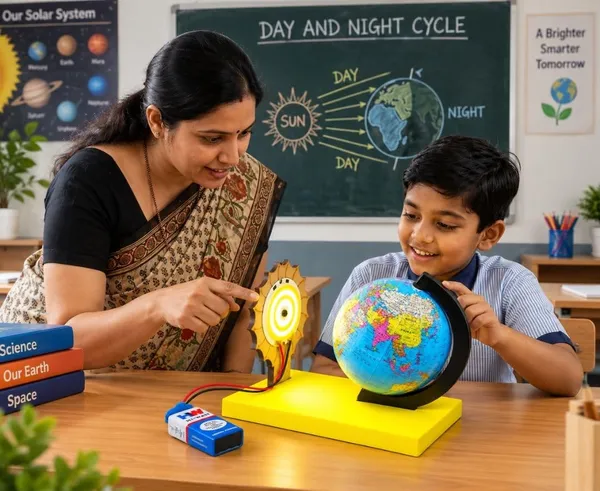 DIY_Day_and_Night_Earth_Rotation_Working_Model_for_School_Science_Project_Educational_STEM_Learning_Geography_and_Astronomy_Project_for_Class_6,7_Students