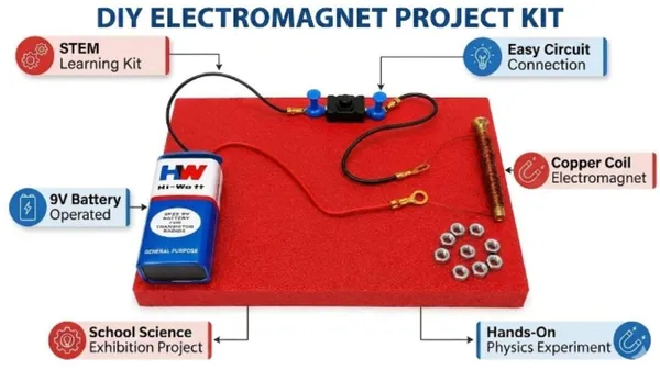 DIY_Electromagnet_Science_Project_Working_Model_for_School_Kids_and_Students_STEM_Kit_Faraday_Law_of_Electromagnetic_Induction_Physics_Experiment_Educational_Learning_Toy