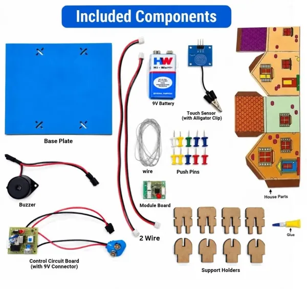 DIY_Fence_Security_Alarm_Working_Model_Physics_Science_Experiment_Project_Intruder_Touch_Detection_System_Educational_STEM_Learning_Kit_for_Class_12_School_Kids_Students_Exhibition