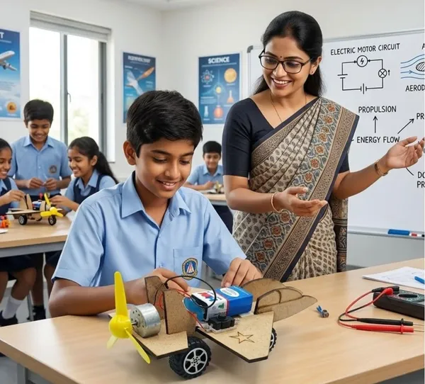 DIY_Fighter_Aircraft_STEM_Educational_Learning_Kit_with_Motor_Powered_Propeller_|_Steam_Toy_Plane_Science_Project_Working_Model_for_School_Exhibition,_Physics_Engineering_Students_and_Kids