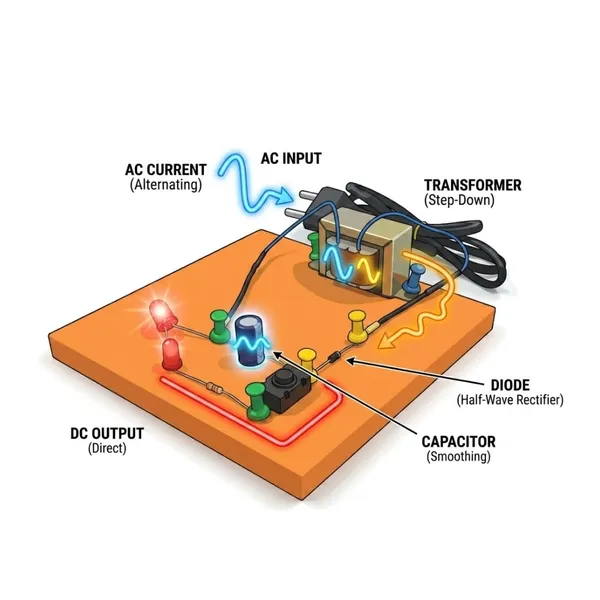 DIY_Half_Wave_Bridge_Rectifier_Educational_Learning_Science_Project_Kit_for_School_Students_Investigatory_STEM_Model