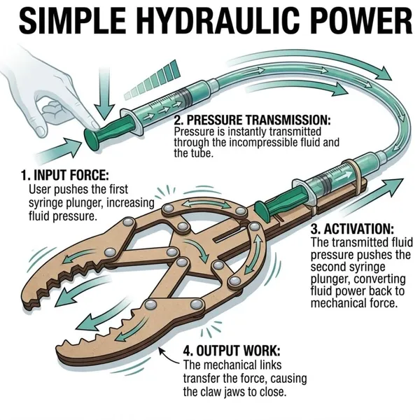 DIY_Hydraulic_Robot_Hand_Project_Kit,_Syringe_Operated_Gripper_Claw_STEM_Science_Experiment_Working_Model