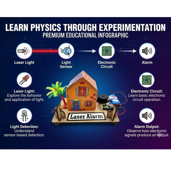 DIY_Laser_Security_Alarm_Physics_Experiment_Science_Project_Working_Model_Electronics_Learning_Intruder_Detection_System_Educational_STEM_Kit_Toy_for_School_Kids_and_Class_12_Students