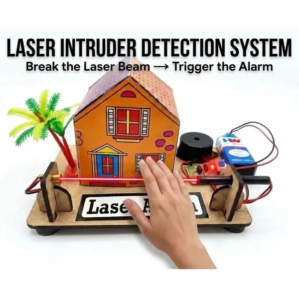 DIY_Laser_Security_Alarm_Physics_Experiment_Science_Project_Working_Model_Electronics_Learning_Intruder_Detection_System_Educational_STEM_Kit_Toy_for_School_Kids_and_Class_12_Students