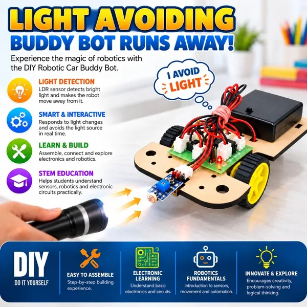 DIY_Light_Avoiding_Buddy_Robot_Car_LDR_Sensor_Robotics_Bot_Electronics_Science_Experiment_Working_Exhibition_Model_STEM_Learning_Educational_Project_Smart_Kit_for_School_Kids_and_Students