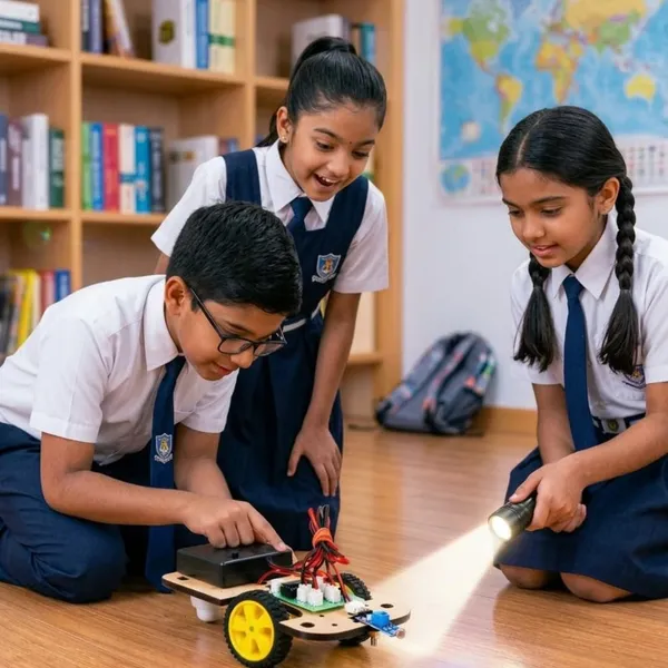 DIY_Light_Avoiding_Buddy_Robot_Car_LDR_Sensor_Robotics_Bot_Electronics_Science_Experiment_Working_Exhibition_Model_STEM_Learning_Educational_Project_Smart_Kit_for_School_Kids_and_Students