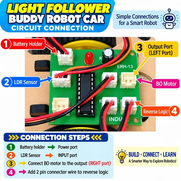 DIY_Light_Chaser_Buddy_Bot_Light_Follower_Smart_Robotic_Car_Ldr_Sensor_Based_Science_Experiment_Project_Working_Model_STEM_Educational_Learning_Toy_Kit_for_School_Kids_and_Students