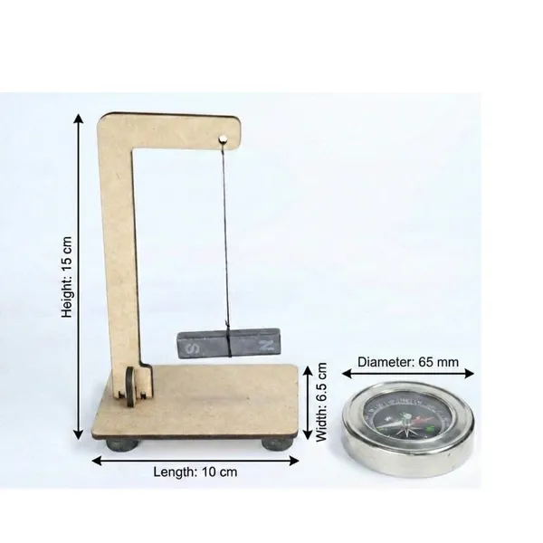DIY_Magnetic_Direction_Compass_with_Bar_Magnet_STEM_Learning_Working_Model_North_and_South_Pole_Marking_Science_Project_Educational_Experiment_Kit_for_School_Students