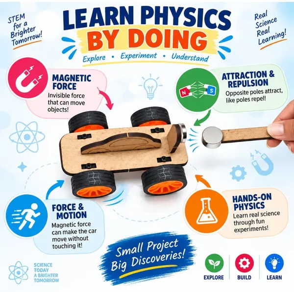 DIY_Magnetic_Toy_Car_STEM_Science_Project_Educational_Experiment_Kit_Physics_Working_Model_Demonstrating_Magnetic_Force_and_Repulsion_for_School_Kids_and_Students