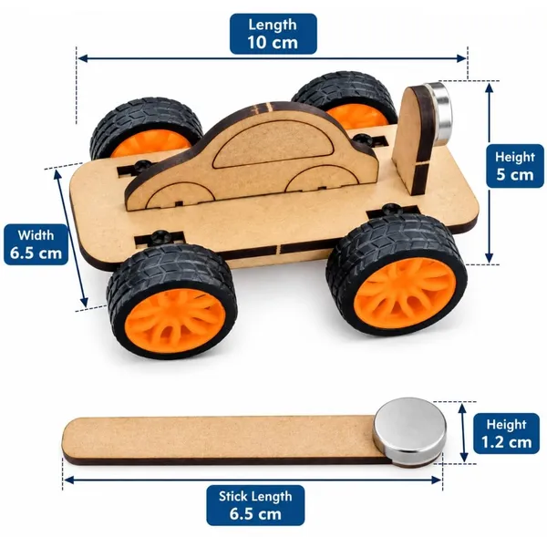 DIY_Magnetic_Toy_Car_STEM_Science_Project_Educational_Experiment_Kit_Physics_Working_Model_Demonstrating_Magnetic_Force_and_Repulsion_for_School_Kids_and_Students