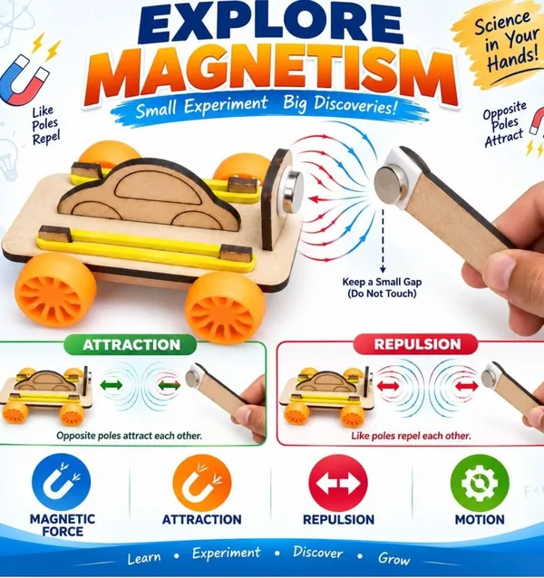 DIY_Magnetic_Toy_Car_Science_Project_STEM_Kit_Physics_Educational_Experiment_Working_Model_Demonstrating_Magnetic_Force_and_Repulsion_for_School_Kids_and_Student