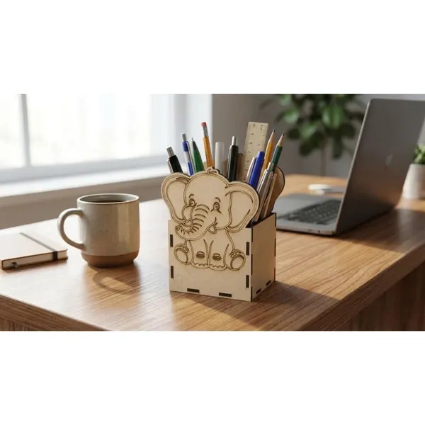 DIY_Painting_and_Colouring_Kit_Wooden_Elephant_Pen_Stand_for_Kids_MDF_Desk_Organizer_Pencil_Holder_Craft_Kit_Cute_Cartoon_Study_Table_Decor_Birthday_Return_Gift
